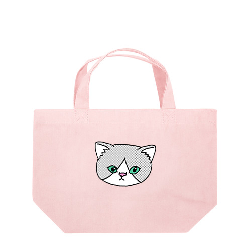 グレーのハチワレ子猫（カラー） Lunch Tote Bag