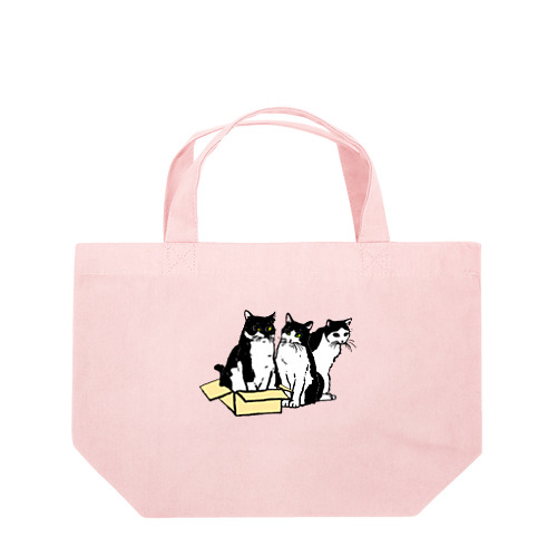 箱に入りたい白黒猫たち Lunch Tote Bag