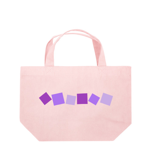 紫色の四角形 Lunch Tote Bag