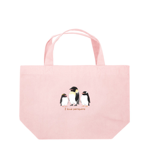 I Love Penguins Lunch Tote Bag