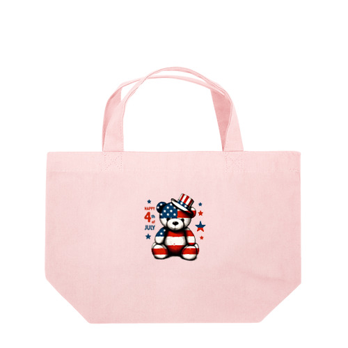 アメリカ独立記念日テディベア Happy 4th of July Lunch Tote Bag