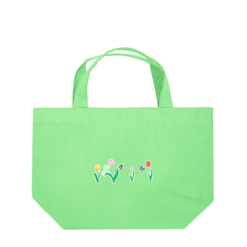 カエルとチューリップ Lunch Tote Bag