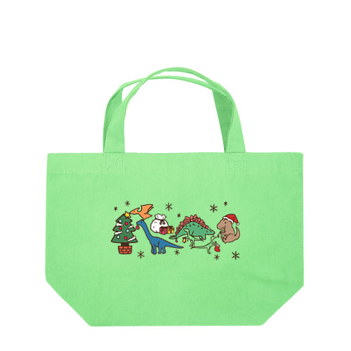 恐竜たちのクリスマス Lunch Tote Bag