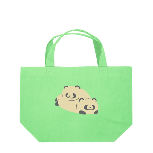 重なるたぬき Lunch Tote Bag