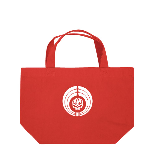熨斗輪に髑髏 白（オリジナル家紋シリーズ） Lunch Tote Bag