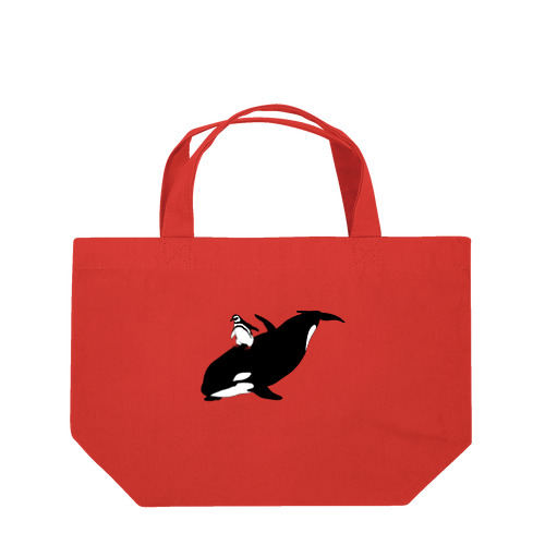 シャチ乗りペンギン Lunch Tote Bag