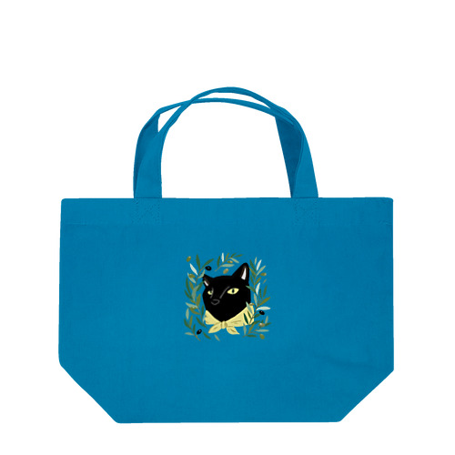 オリーブ畑の黒猫ちゃん Lunch Tote Bag