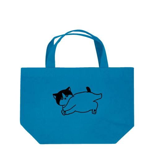 虚無猫（寝転び）（線画） Lunch Tote Bag