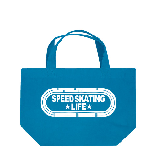 スピードスケート・白・Speed skating・グッズ・Tシャツ・1周400m・スケートリンク・ウィンタースポーツ・男子・女子・かっこいい・かわいい・有望・確実・有力・団体追い抜き・チームパシュート Lunch Tote Bag