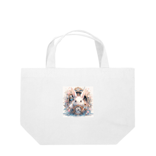 うさぎと時計｡.:*･ﾟ Lunch Tote Bag