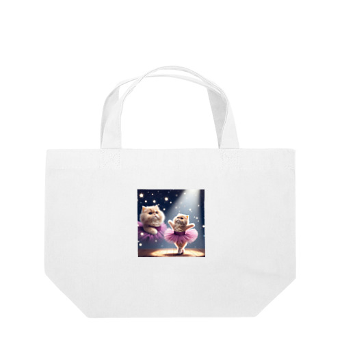 猫バ(パープル) Lunch Tote Bag