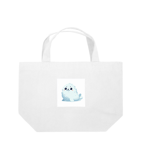 ふわふわホワイトコート【あざらしAI工房】 Lunch Tote Bag