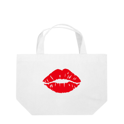 キスマーク kiss 唇デザイン レッド ランチトートバッグ