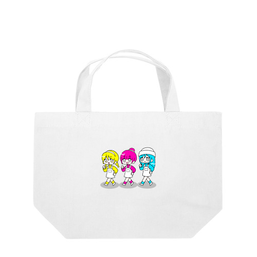 三原色の三人娘 Lunch Tote Bag