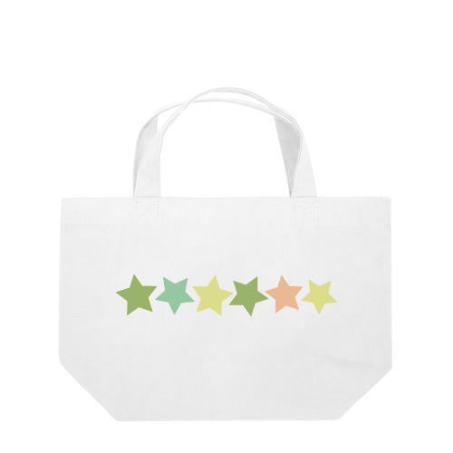くすみカラーの星 Lunch Tote Bag