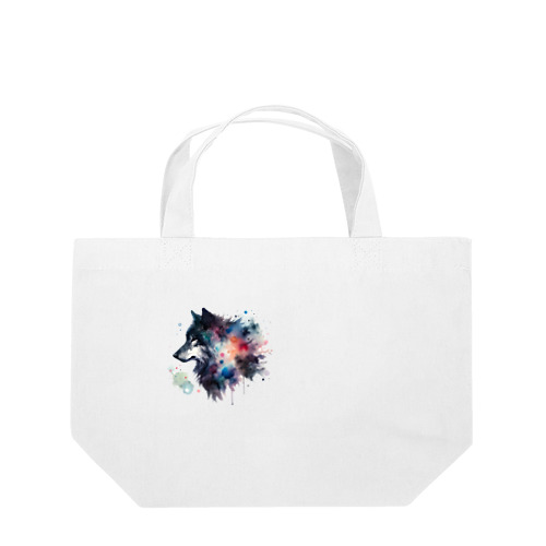 オオカミ（水彩画風） Lunch Tote Bag