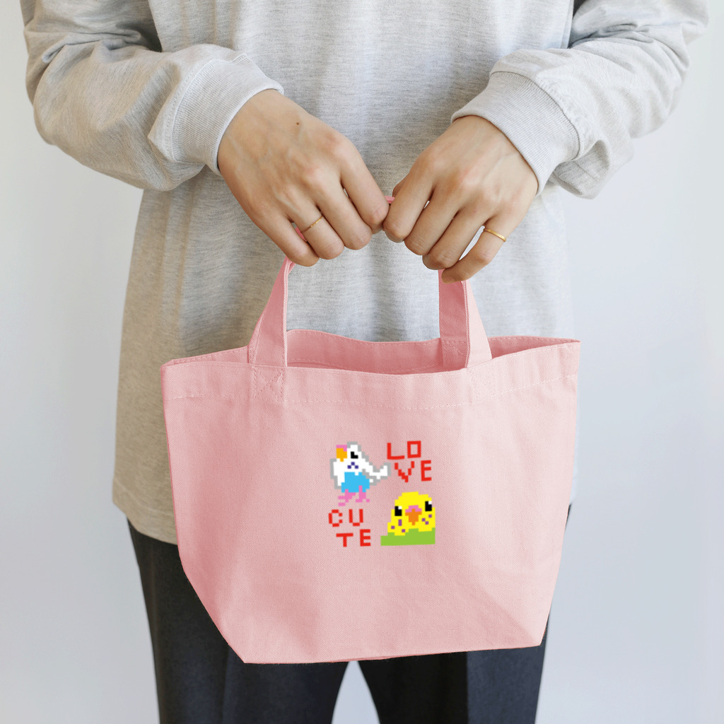 Lily bird（リリーバード）のドットなインコさん Lunch Tote Bag