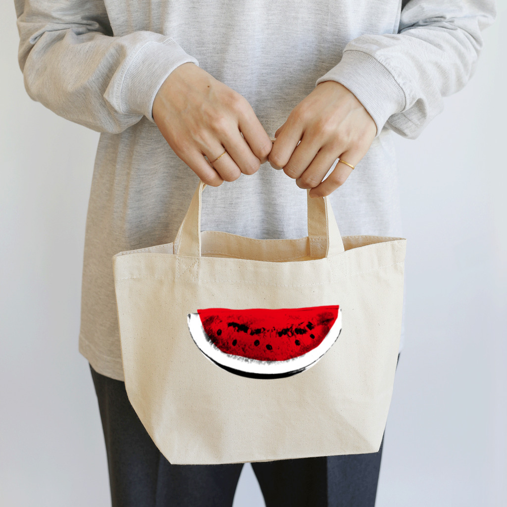 ヨープキャンが気になったのすいか -watermelon- 切 Lunch Tote Bag