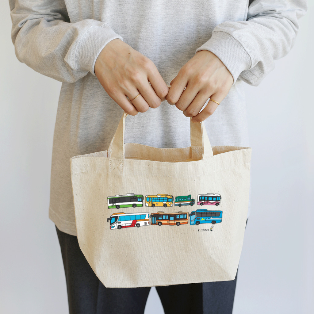 乗り物イラストレーター井上広大　オンラインショップのbuses Lunch Tote Bag