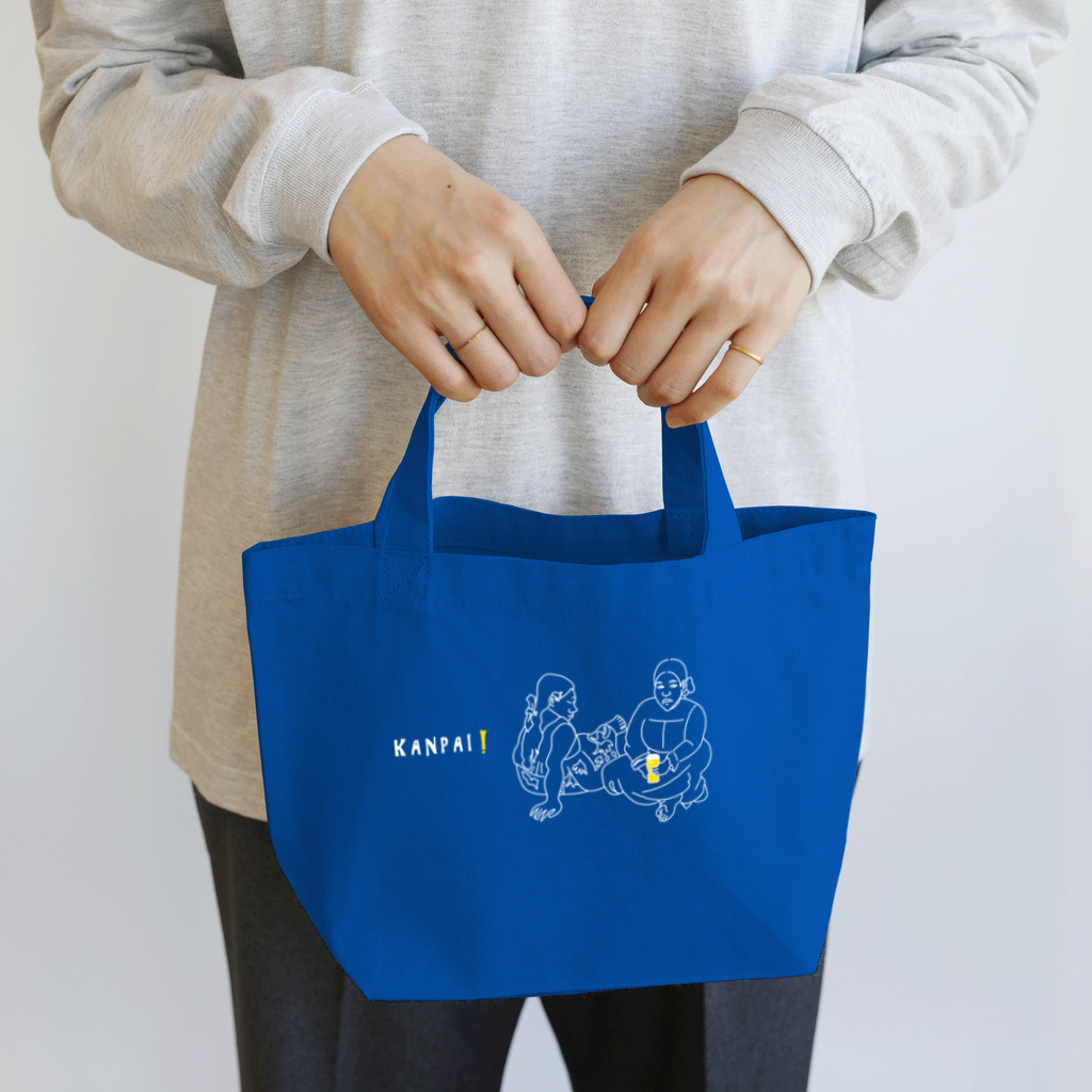 TM-3 Designの名画 × BEER（タヒチの女）白線画 Lunch Tote Bag