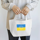 サトオのひまわり白 ウクライナ国旗 クレヨン Lunch Tote Bag