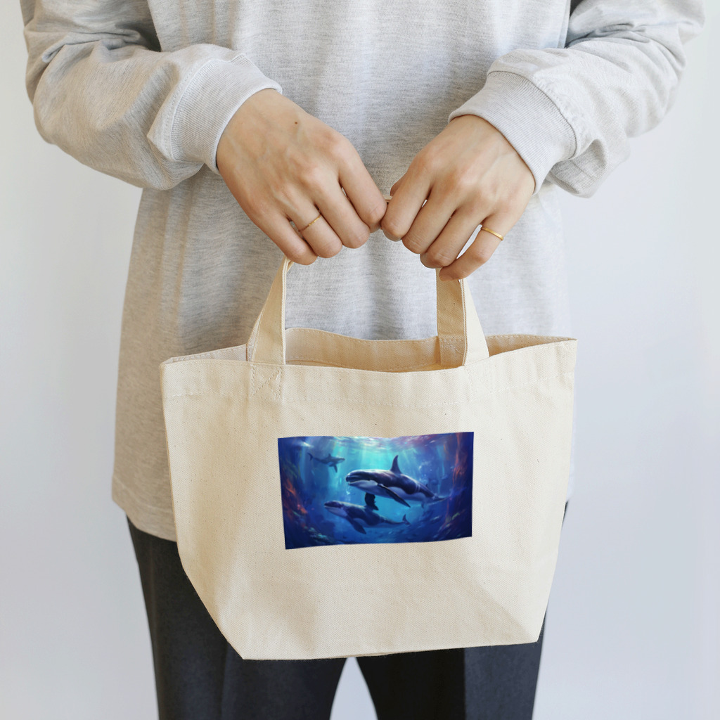soeluのシャチと深海 Lunch Tote Bag