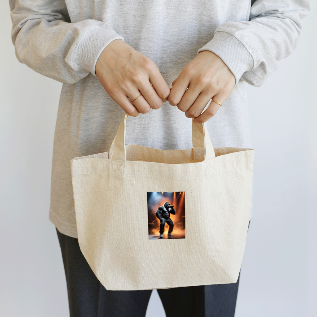 ZZRR12のゴリラの燃える舞台 Lunch Tote Bag