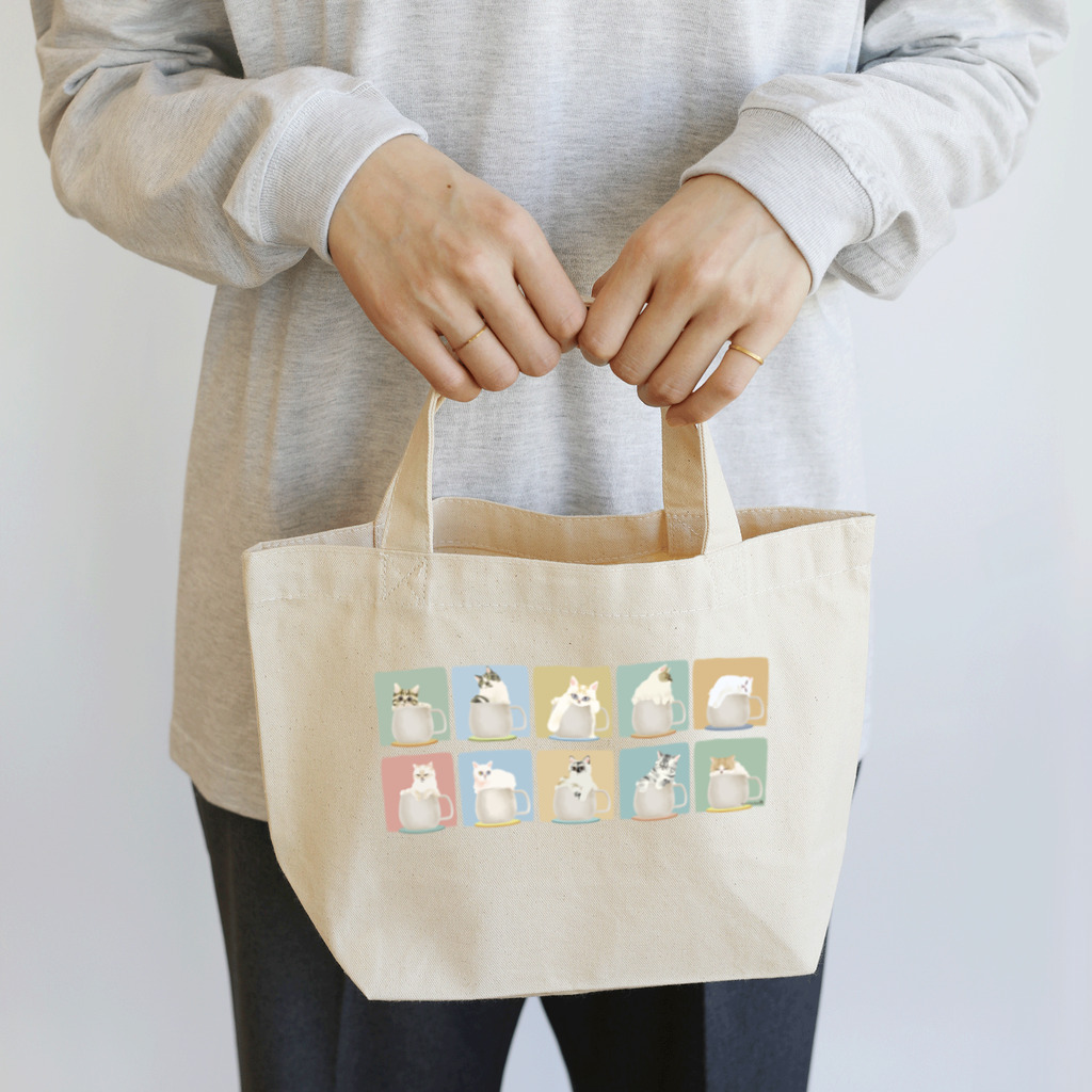 nyansuke_roomの猫ラテ Lunch Tote Bag