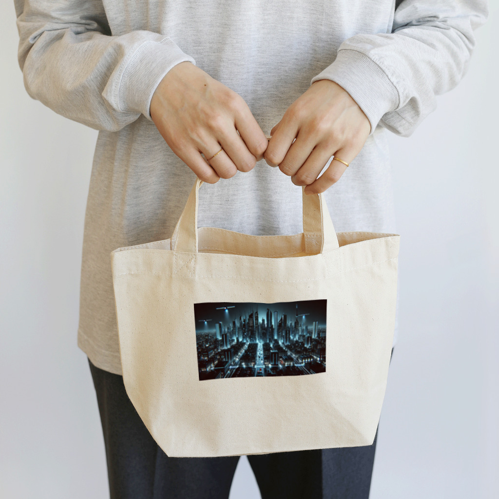 ETOWA_TOWAの未来都市の停電 Lunch Tote Bag