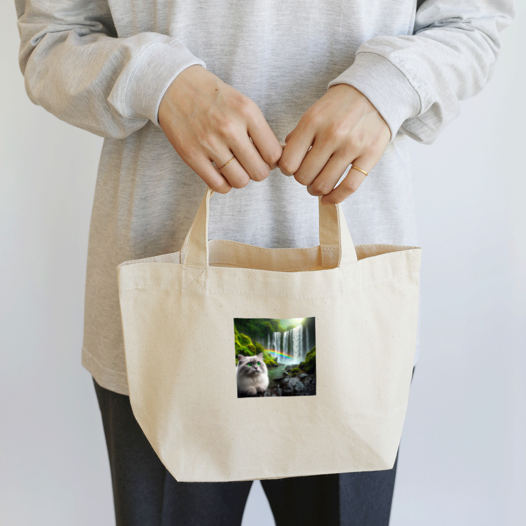 ニャーちゃんショップのレインボーキャット Lunch Tote Bag