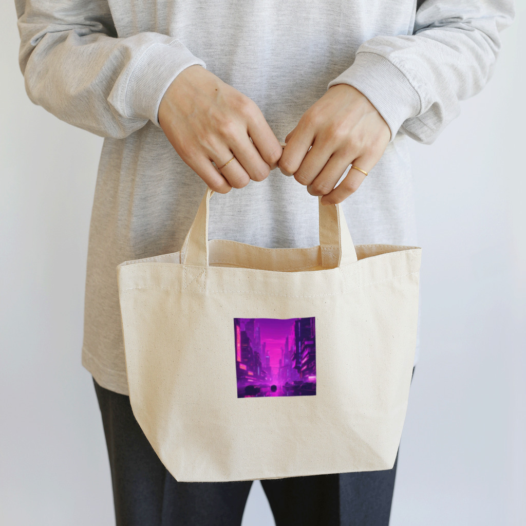 3tomo6's shopのpurple Lunch Tote Bag