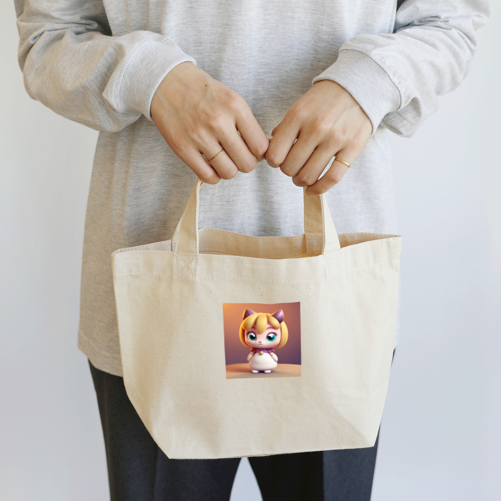 Pitooooのかわいい3Dキャラのグッズ Lunch Tote Bag
