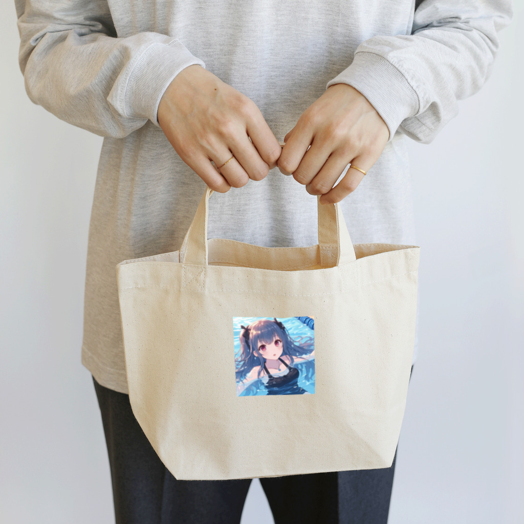 SWQAのプールを楽しむjk Lunch Tote Bag