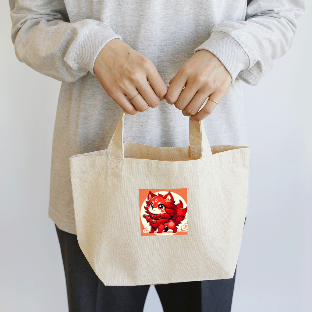 AutoArtistryのかわいいシーサーのアニメ風イラストグッズ Lunch Tote Bag