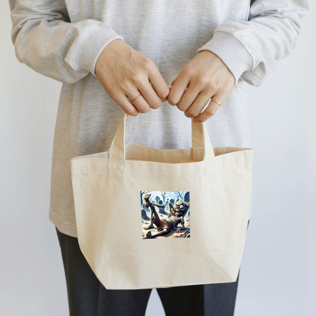 ニコネガショップの怠惰なゾンビ君 Lunch Tote Bag