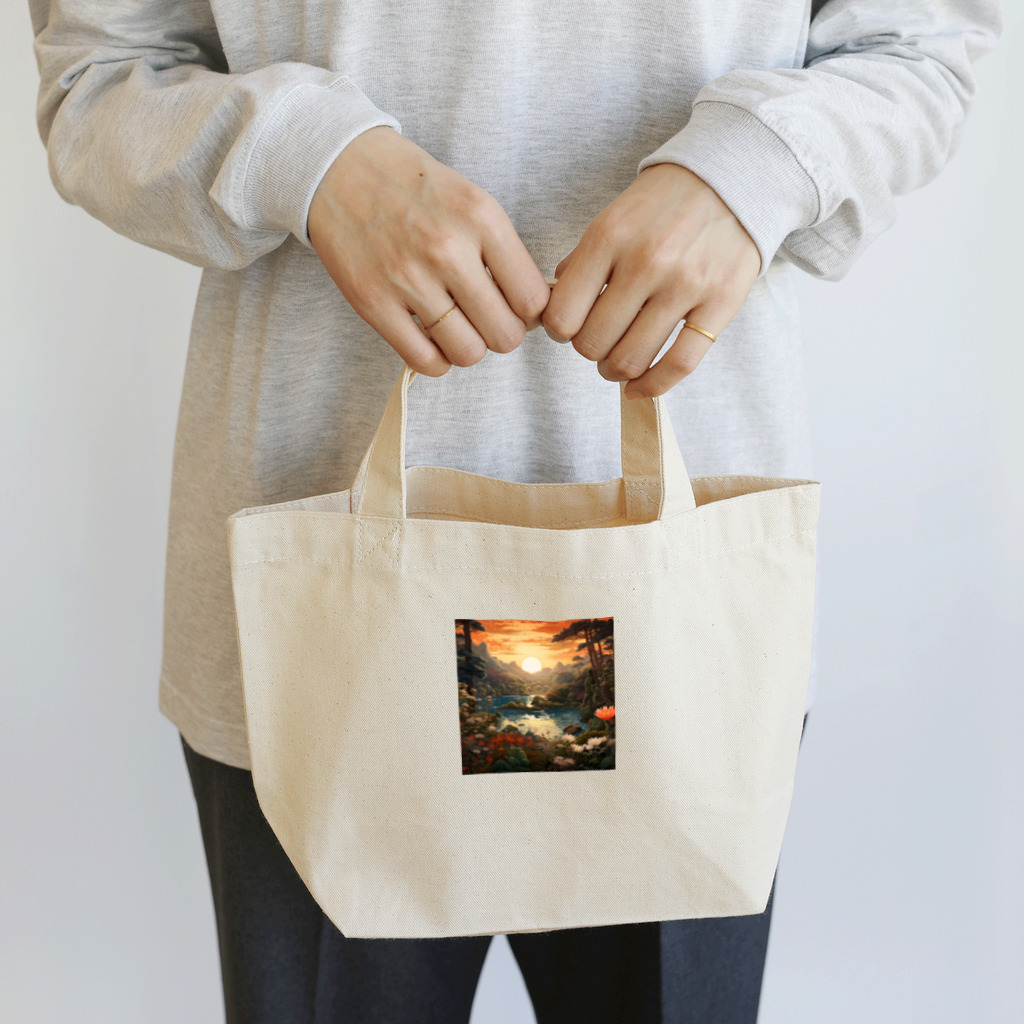 AQUAMETAVERSEの朝の穏やかな雰囲気 Marsa 106 Lunch Tote Bag