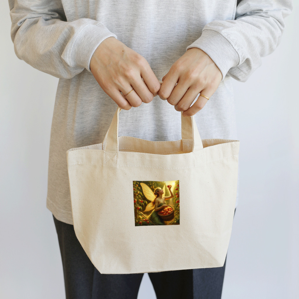 かるるんショップの妖精シリーズ　トマト収穫 Lunch Tote Bag