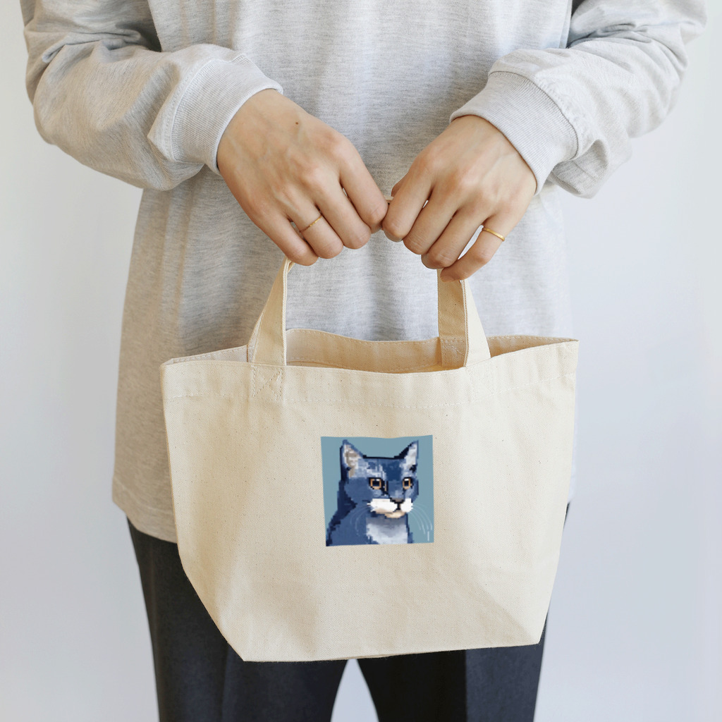 kindonesiaのドット絵のロシアンブルー Lunch Tote Bag