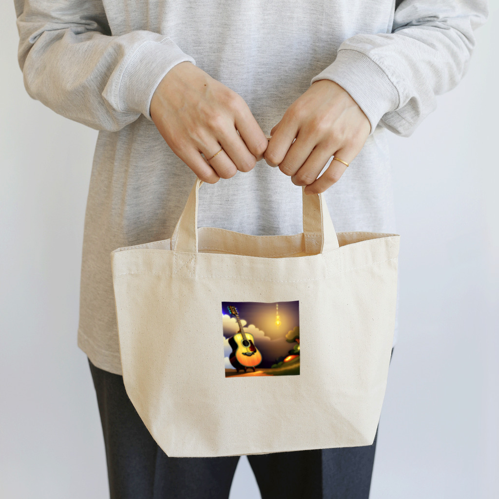 日式KTV裏情報のビンテージギター Lunch Tote Bag