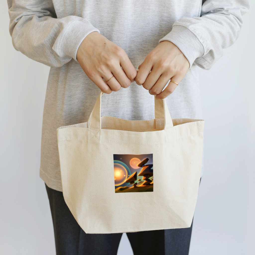 Hill Shopの奇抜な図形 Lunch Tote Bag