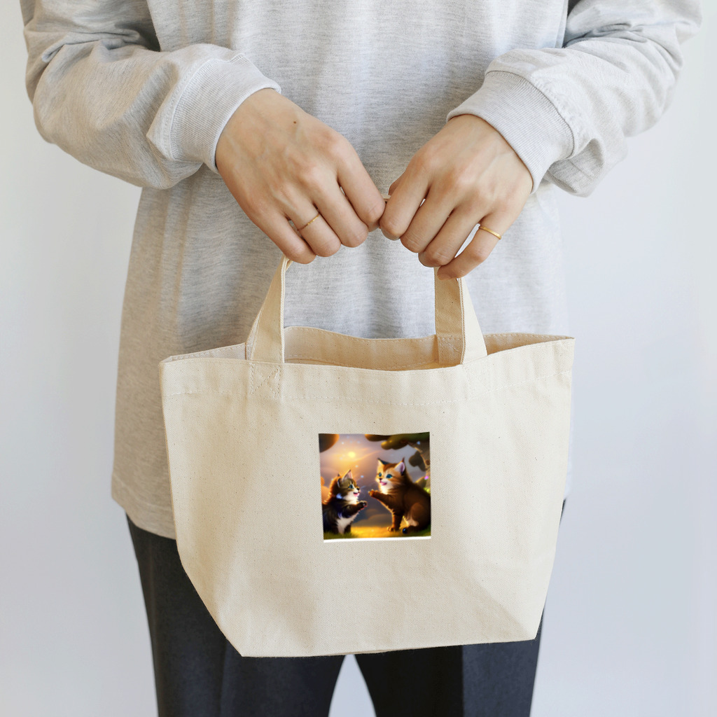 ふあもこキャットランドの夜行性のキティ星座 Lunch Tote Bag