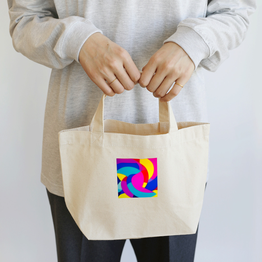 おしゃれなシティグッズの色鮮やかおしゃれアート Lunch Tote Bag