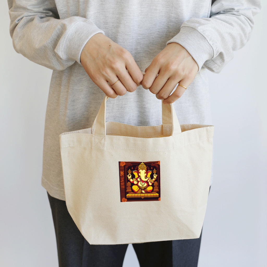 ganeshaの音楽を奏でるガネーシャ Lunch Tote Bag