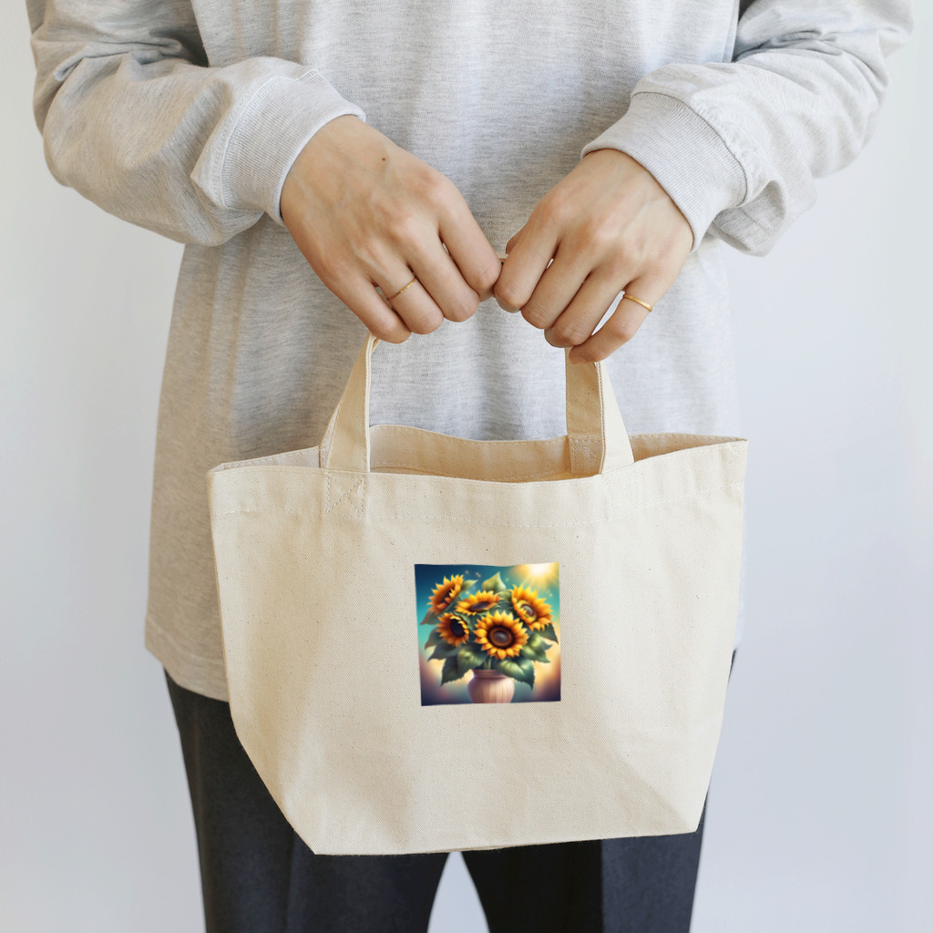 Flower Delightのひまわりの花束 Lunch Tote Bag