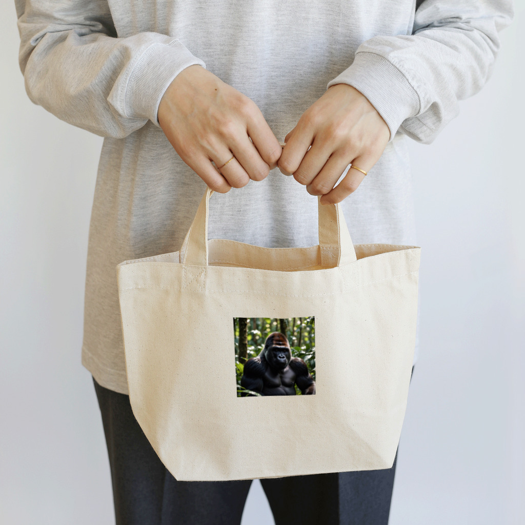 sunday_sataurday_freedayの内向的なゴリラ Lunch Tote Bag