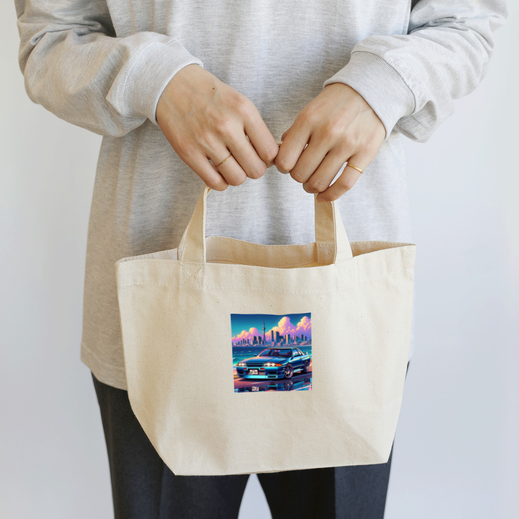 nuuartの湾岸線を走るスポーツカー Lunch Tote Bag