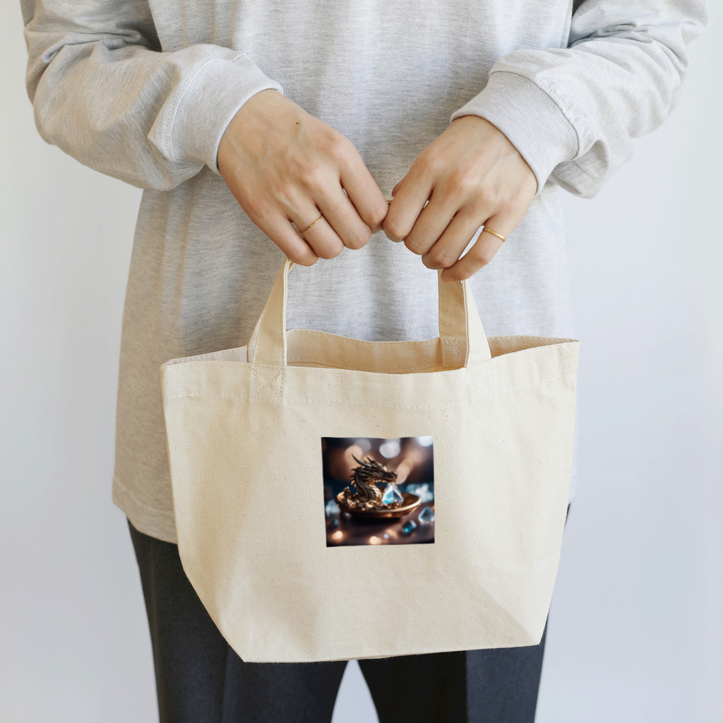 rian14の水晶を持って、悟りを求めている龍 Lunch Tote Bag