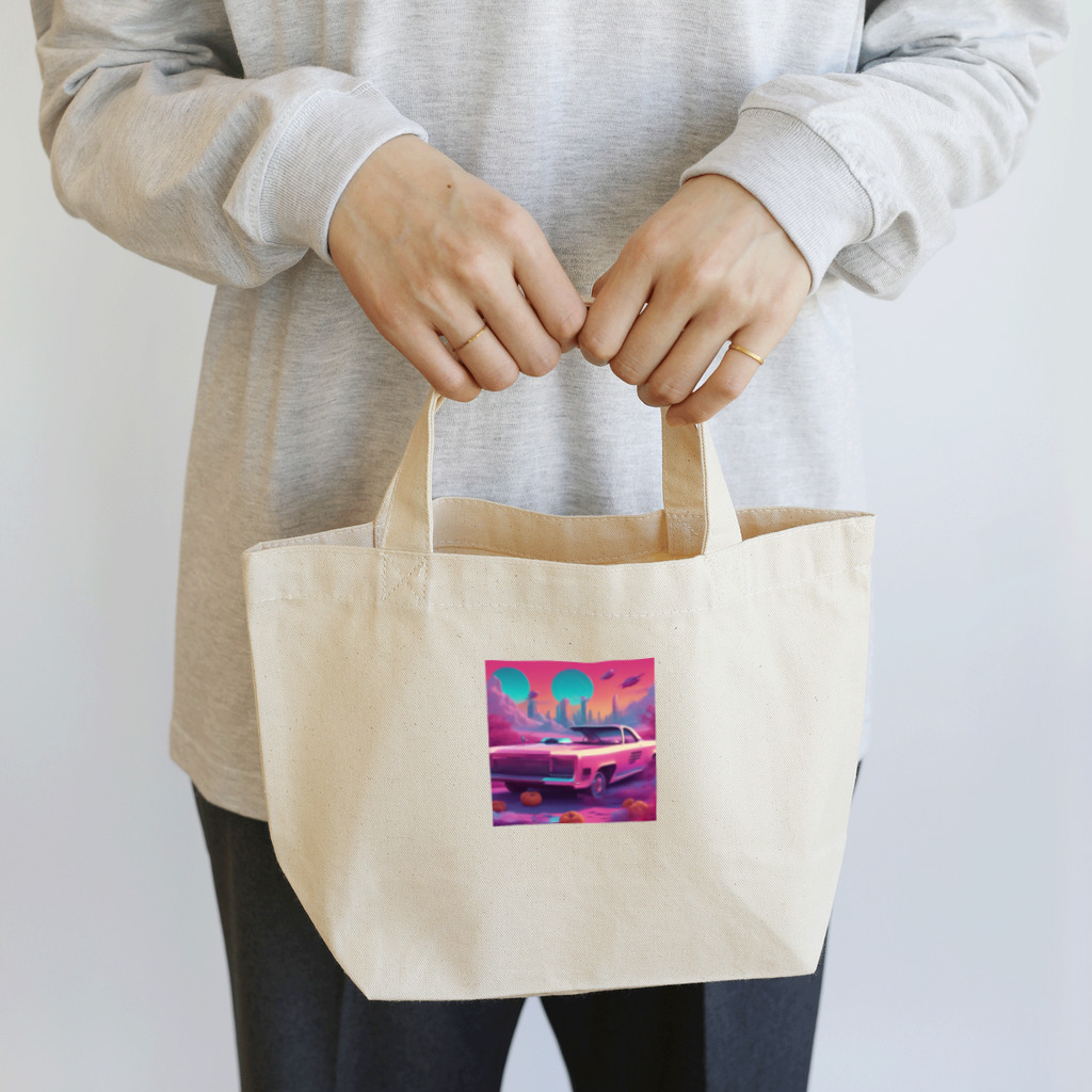 宇宙屋さんの宇宙を駆ける未来の車 Lunch Tote Bag