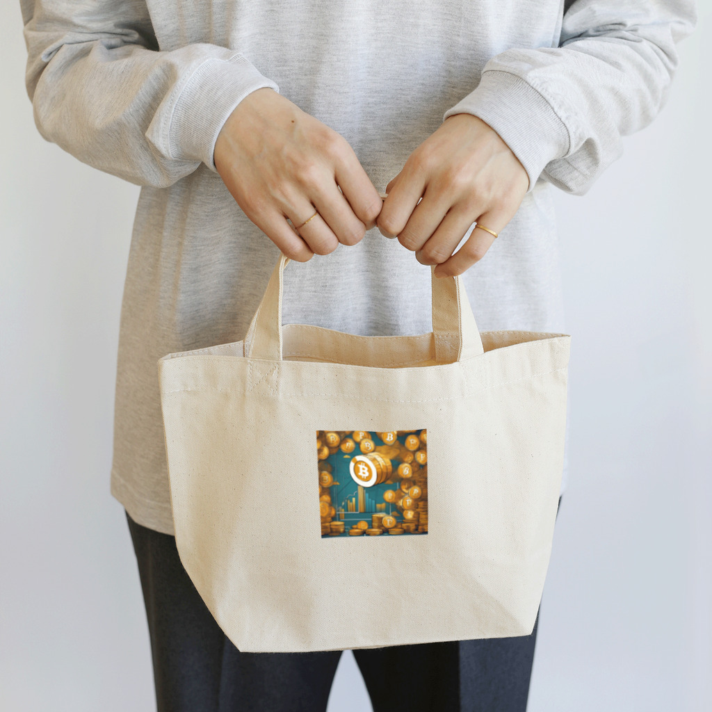 IsaRianのビットコイン+チャート Lunch Tote Bag