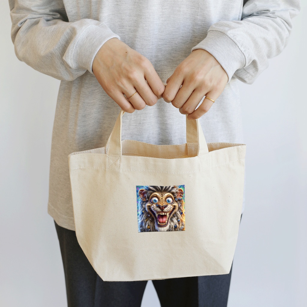 crazy_x_crazyのクレイジーライオン Lunch Tote Bag